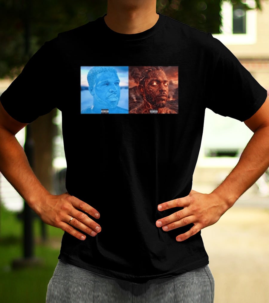 Drake Iceman Kendrick Lamar Fireman Album Cover Mashup T-Shirt