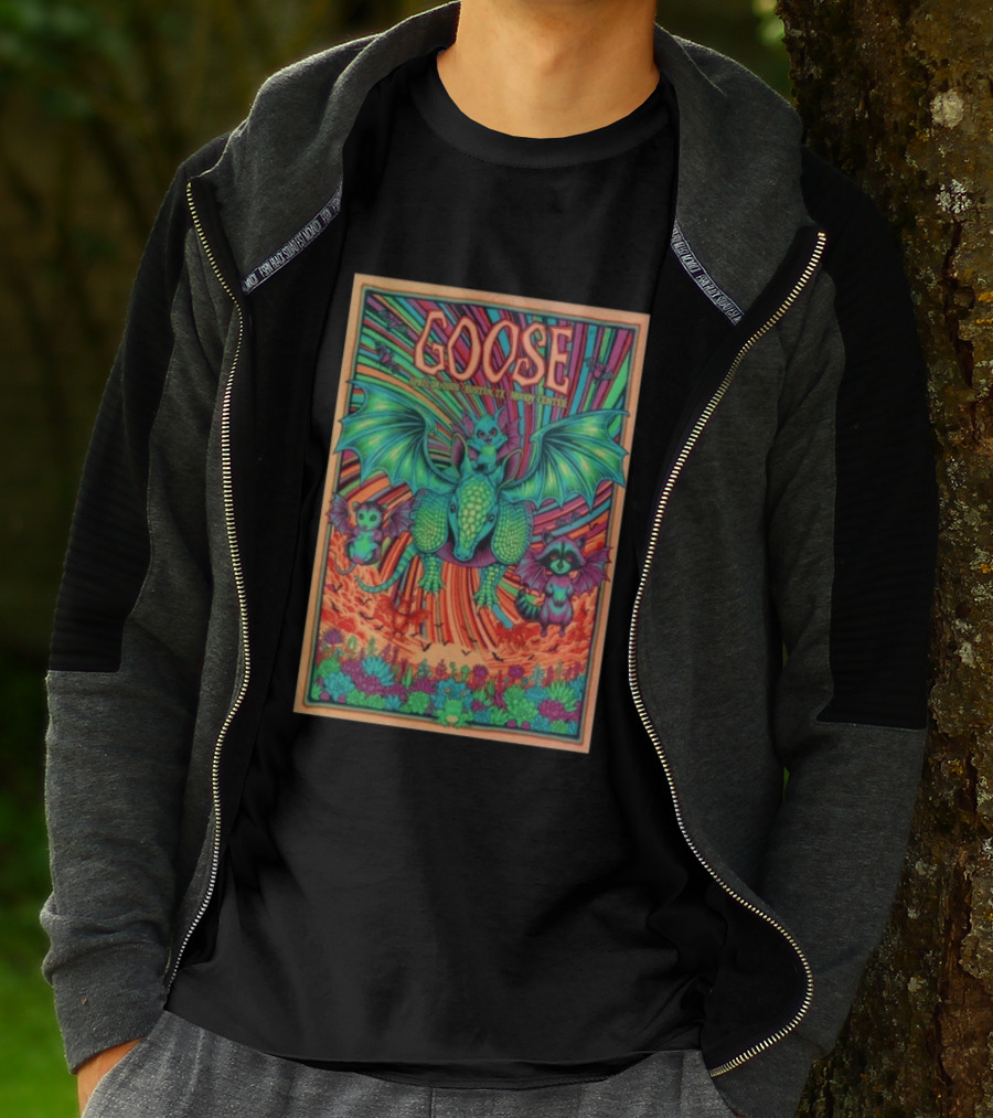 Goose April 24 2026 Austin TX Moody Center Dragon Creatures Psychedelic T-Shirt