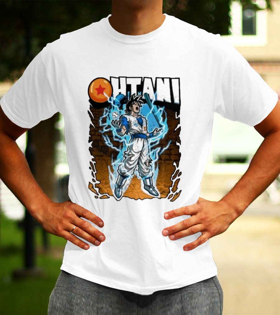Ohtani Dragon Ball Z Power Up Saiyan Baseball Fusion T-Shirt