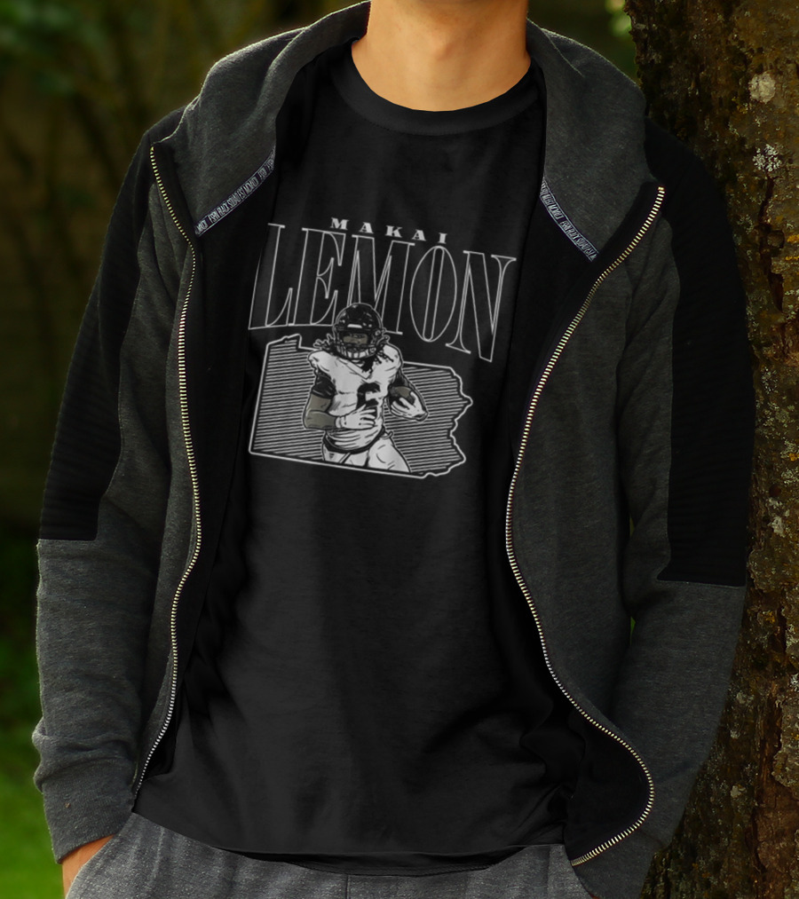 Makai Lemon State Star Football Player In Action T-Shirt