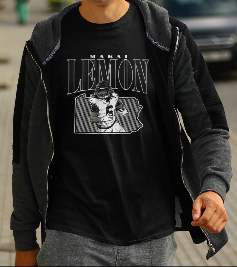 Makai Lemon State Star Football Player In Action T-Shirt