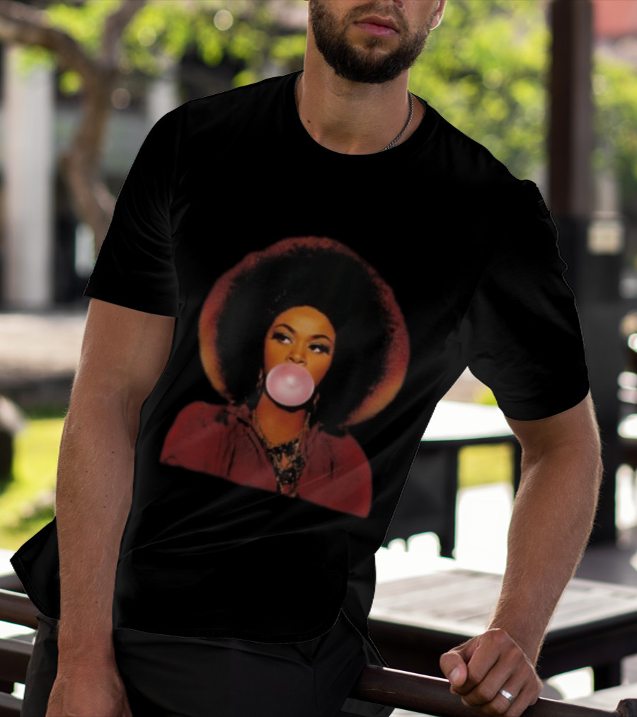 Miss Jill Scott Bubblegum Afro Silhouette Trend T-Shirt
