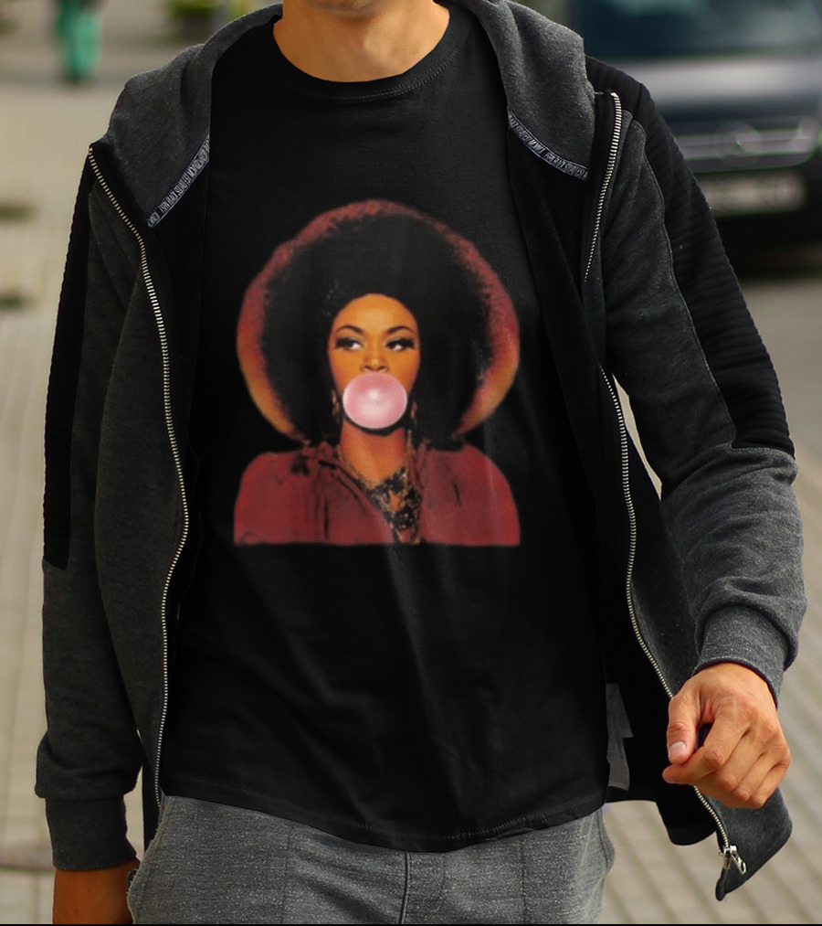 Miss Jill Scott Bubblegum Afro Silhouette Trend T-Shirt
