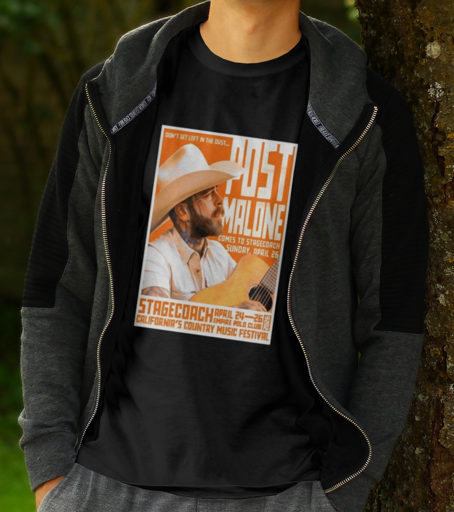 Stagecoach Festival Post Malone Comes To Stagecoach April 24 26 2026 Empire Polo Club California's Country Music Festival T-Shirt
