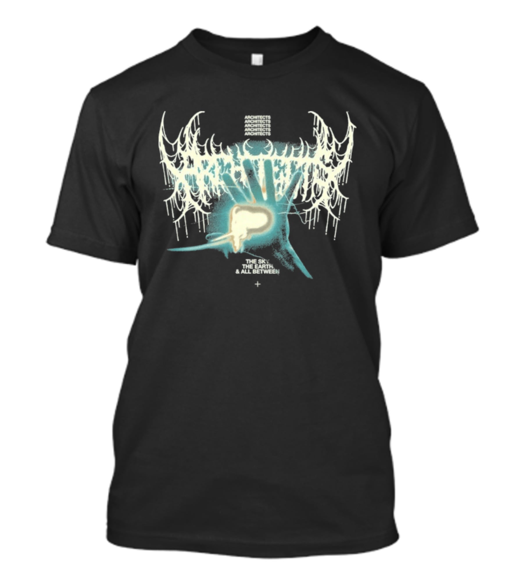 Architects The Earth The Sky And All Between Hand Unique Skull Wings T-Shirt