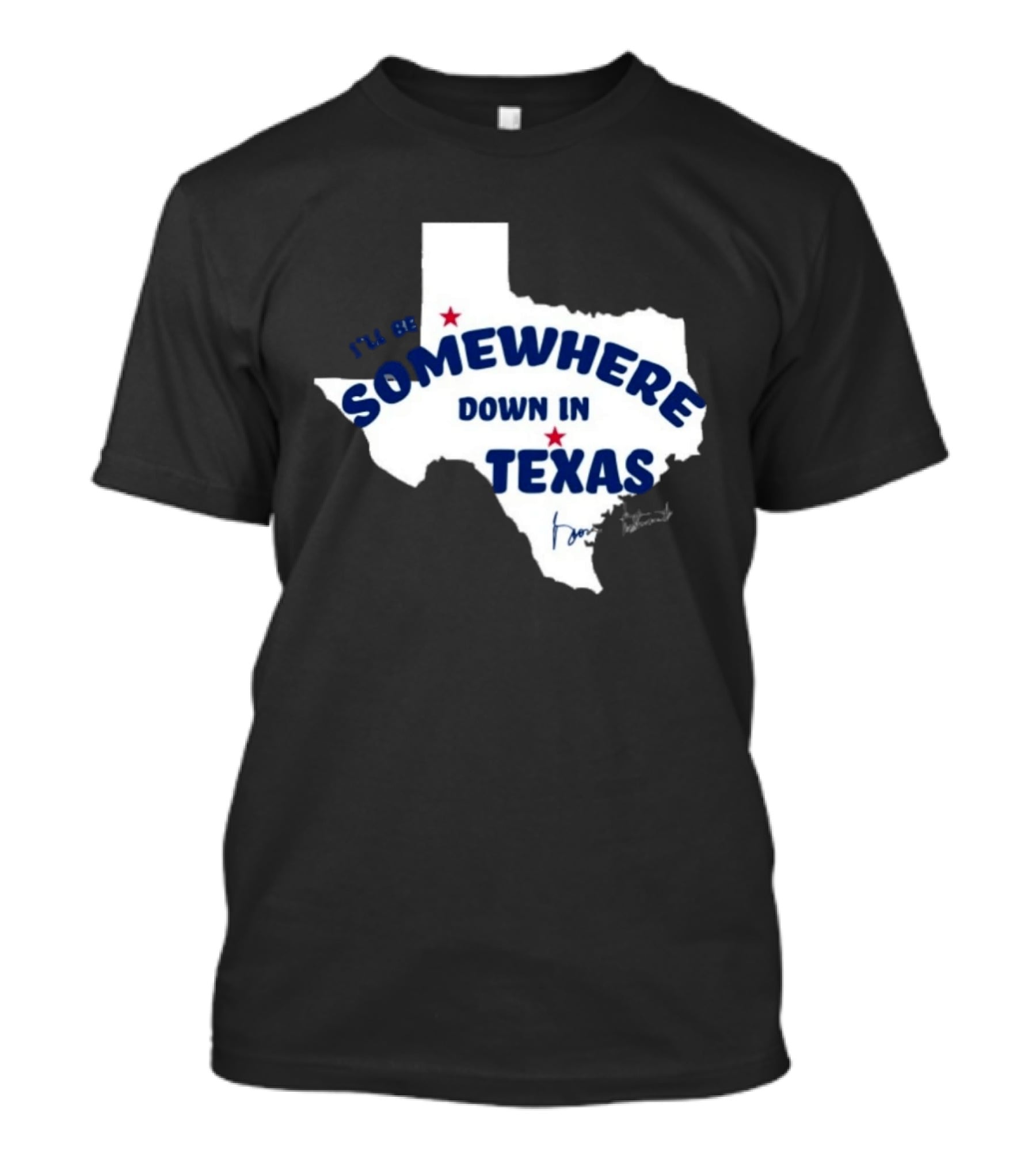 George Strait 2026 Spring Tour I'll Be Somewhere Down In Texas Map T-Shirt