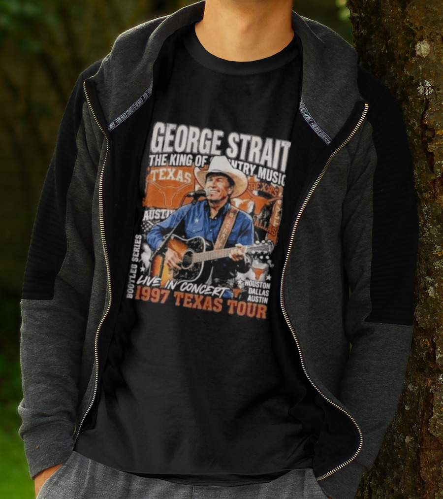 George Strait The King Of Country Music 1997 Texas Tour May 15 2026 Moody Center Austin TX NCAA Texas Longhorns T-Shirt