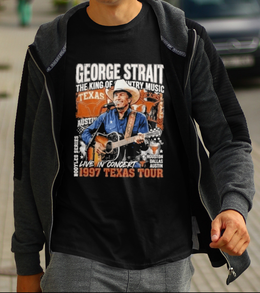 George Strait The King Of Country Music 1997 Texas Tour May 15 2026 Moody Center Austin TX NCAA Texas Longhorns T-Shirt
