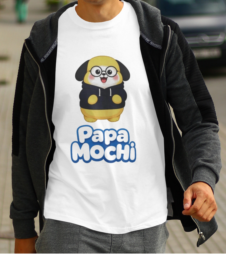 Papa Mochi Cute Character With Glasses T-Shirt