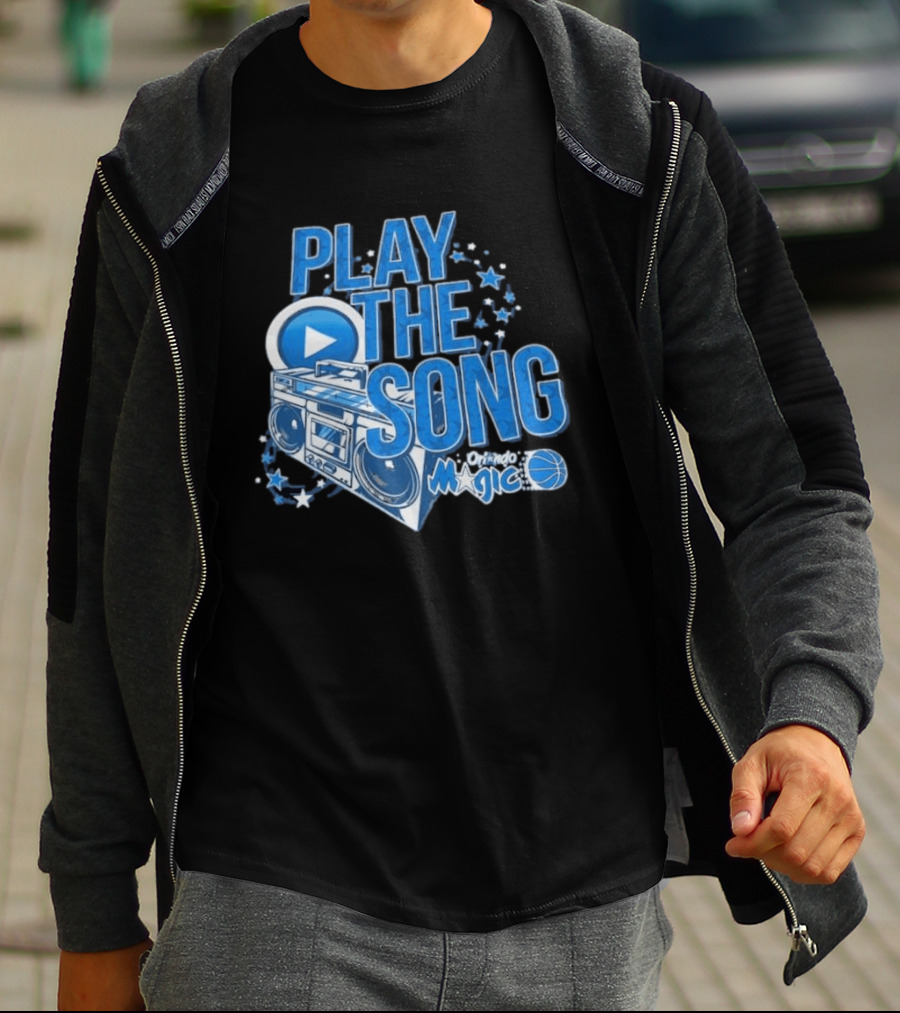 Play The Song Orlando Magic Boombox And Stars T-Shirt