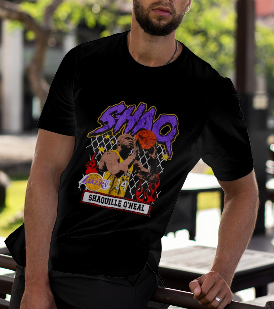Shaquille O'Neal Shaq Los Angeles Lakers Basketball Icon 34 T-Shirt