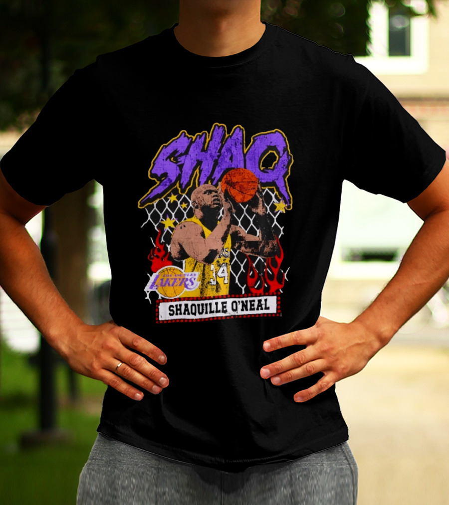 Shaquille O'Neal Shaq Los Angeles Lakers Basketball Icon 34 T-Shirt