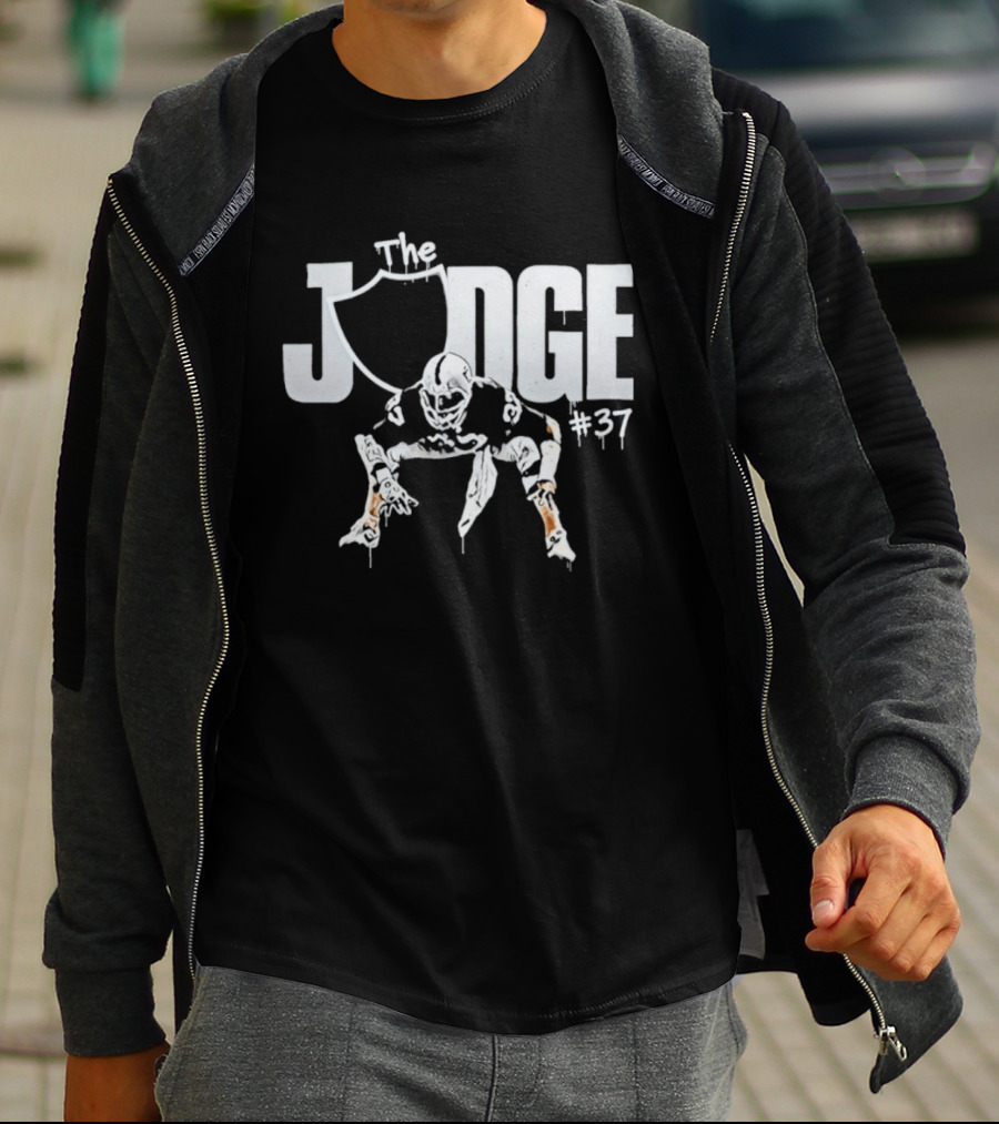 The Judge Las Vegas Raiders 37 Linebacker T-Shirt