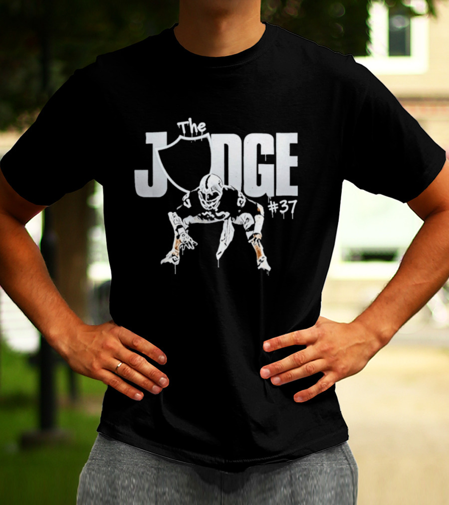 The Judge Las Vegas Raiders 37 Linebacker T-Shirt