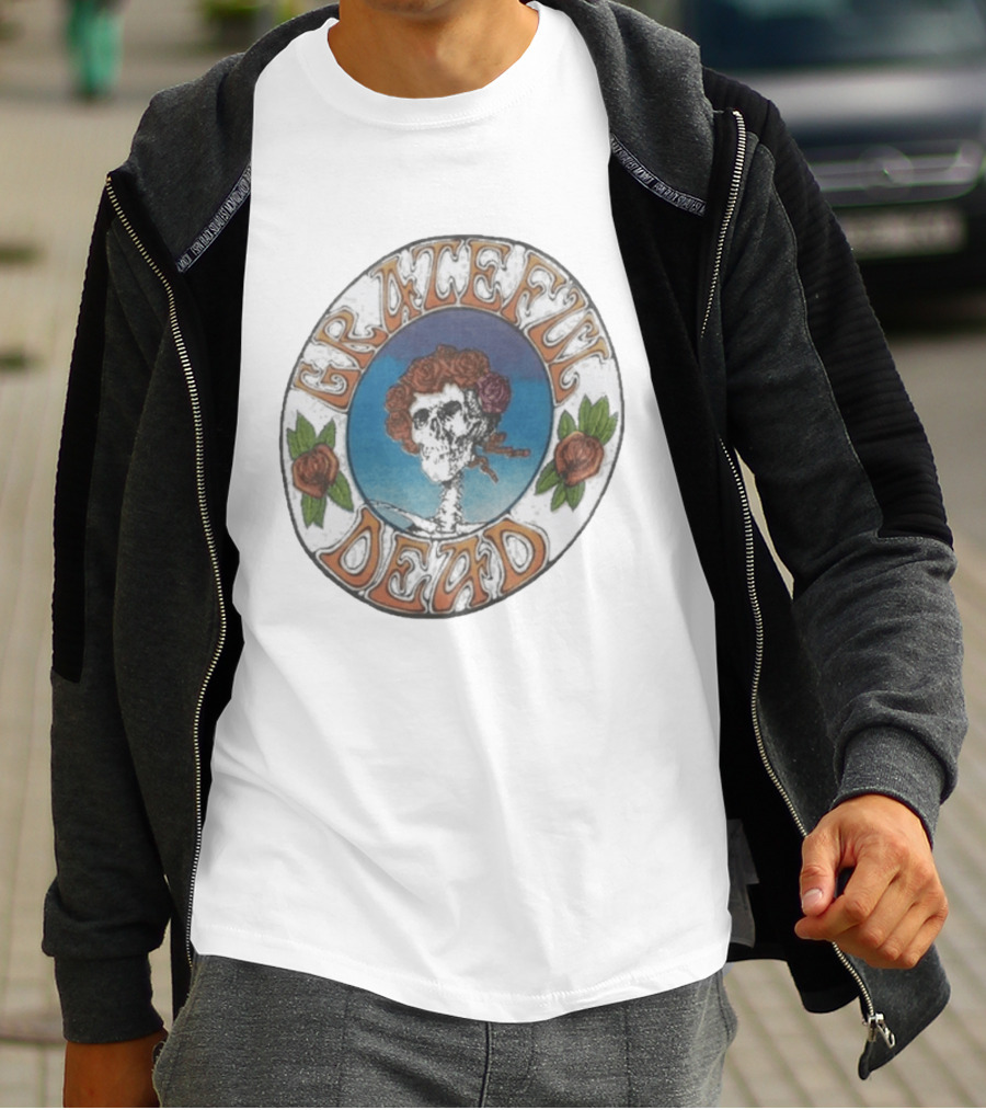 Grateful Dead 1970s Bertha Skull And Roses T-Shirt