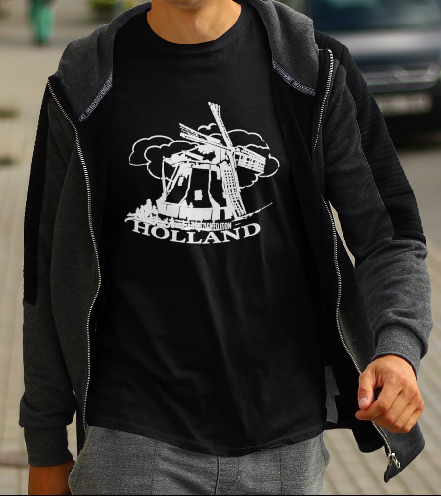 Jaafar Jackson Holland Windmill Classic Dutch Scene T-Shirt
