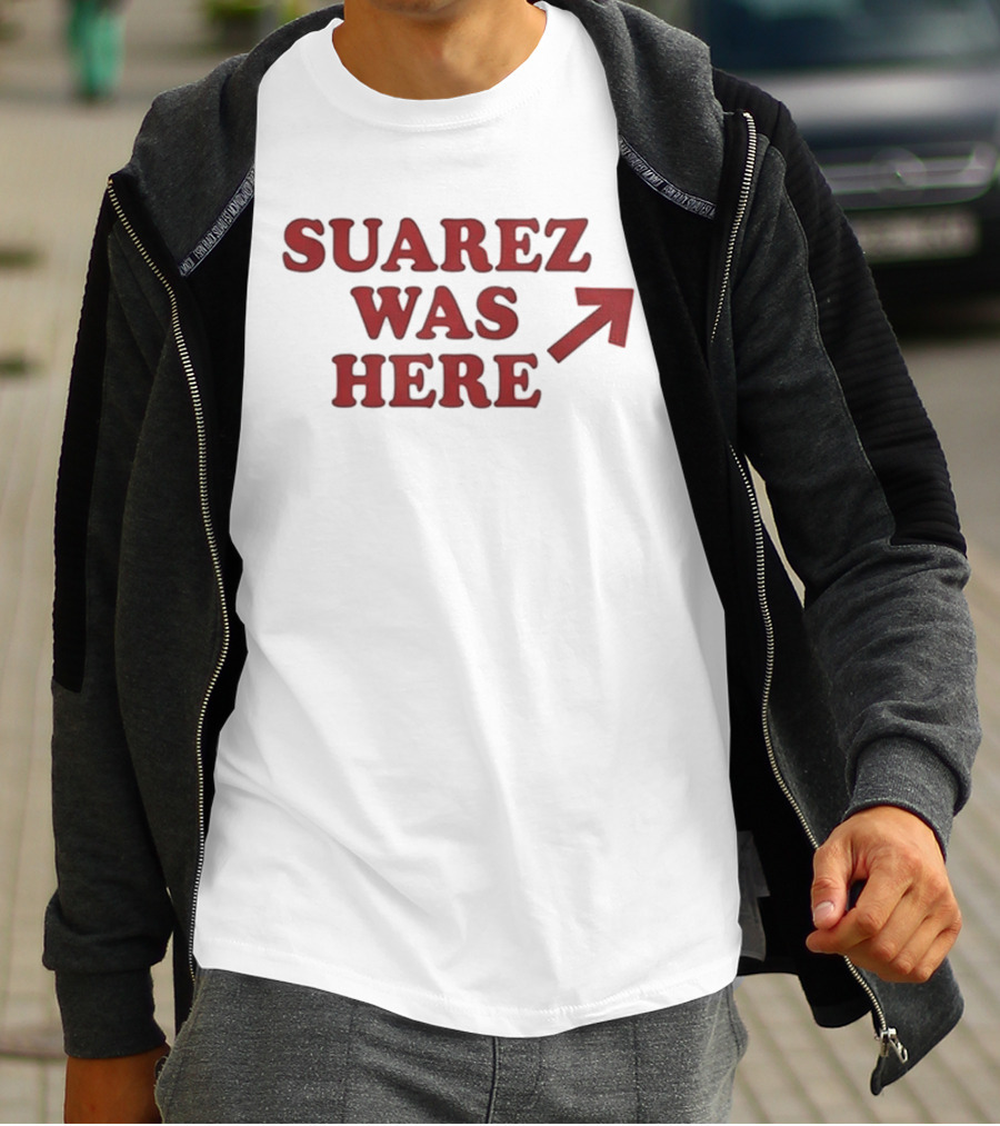 Suarez Was Here Arrow Icon Bold Red T-Shirt