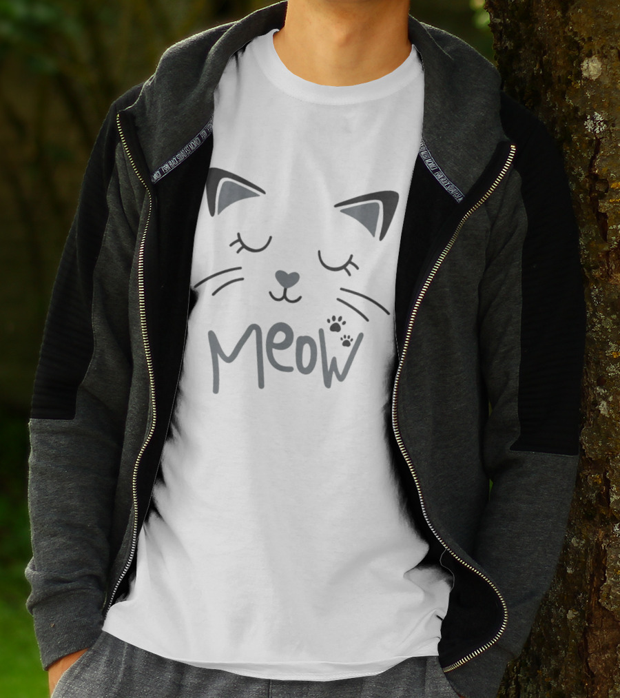 The Boys Starlight Meow Cat Face With Ears And Whiskers T-Shirt