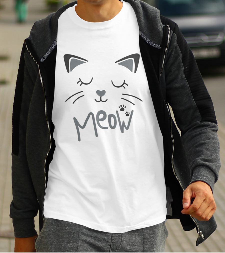 The Boys Starlight Meow Cat Face With Ears And Whiskers T-Shirt