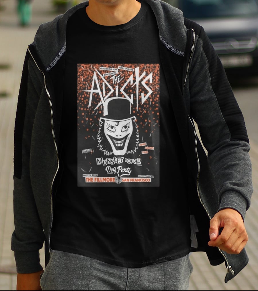 The Adicts Monster Squad Dog Party Tour At The Fillmore San Francisco May 23 2026 T-Shirt