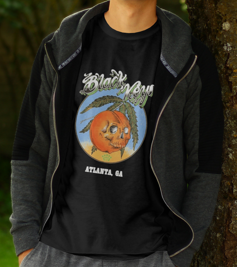 Black Keys Atlanta GA Skull Orange T-Shirt