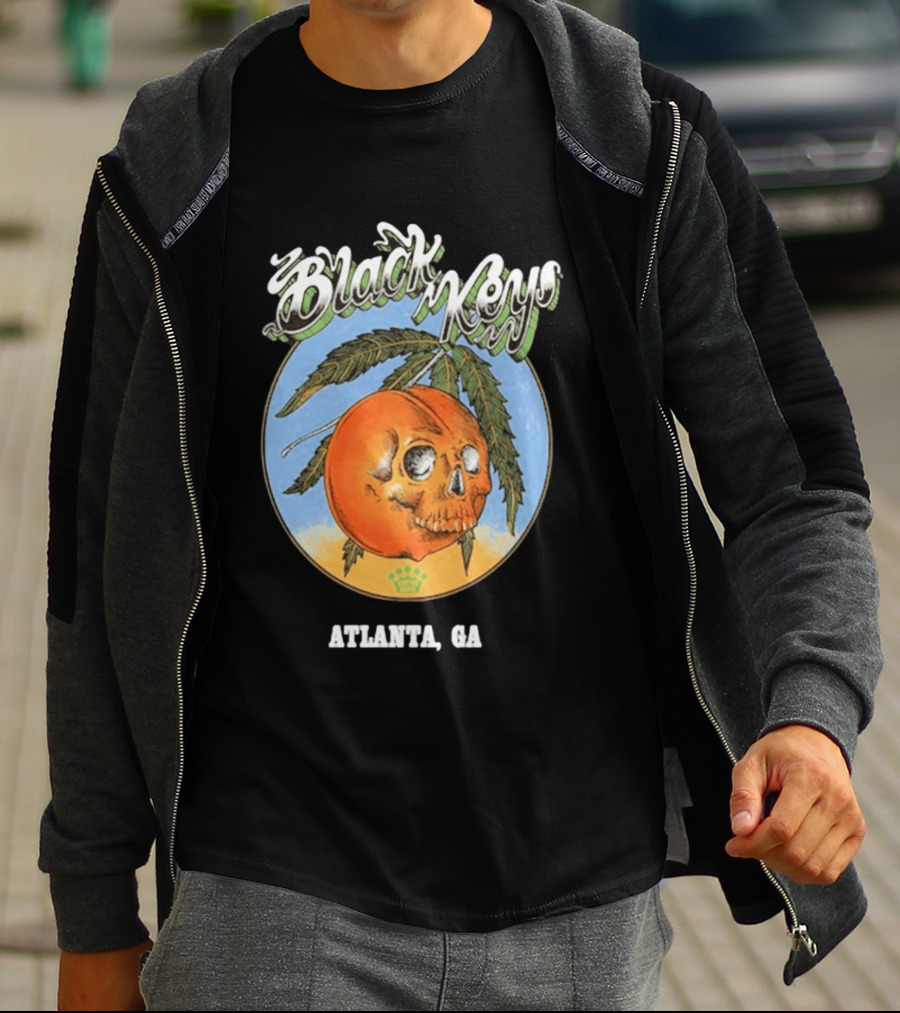 Black Keys Atlanta GA Skull Orange T-Shirt