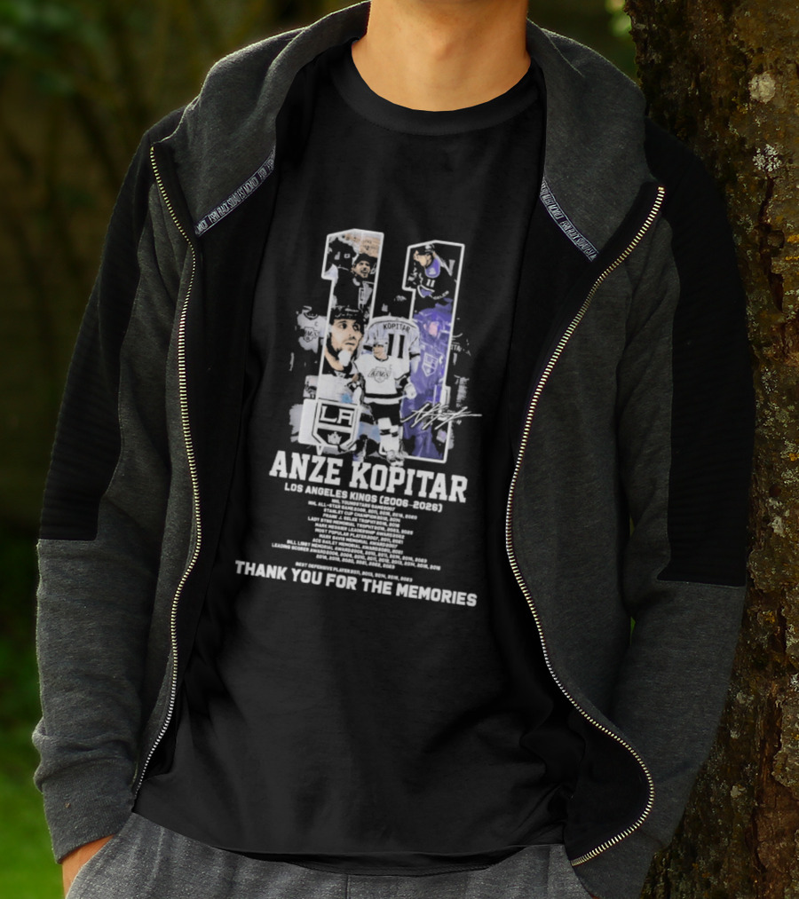 Anze Kopitar 11 Los Angeles Kings 2006 2026 Thank You For The Memories T-Shirt
