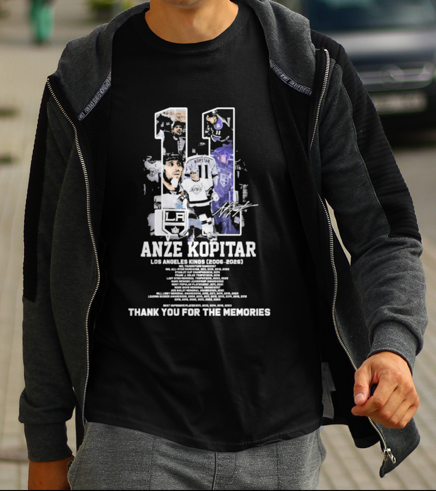 Anze Kopitar 11 Los Angeles Kings 2006 2026 Thank You For The Memories T-Shirt