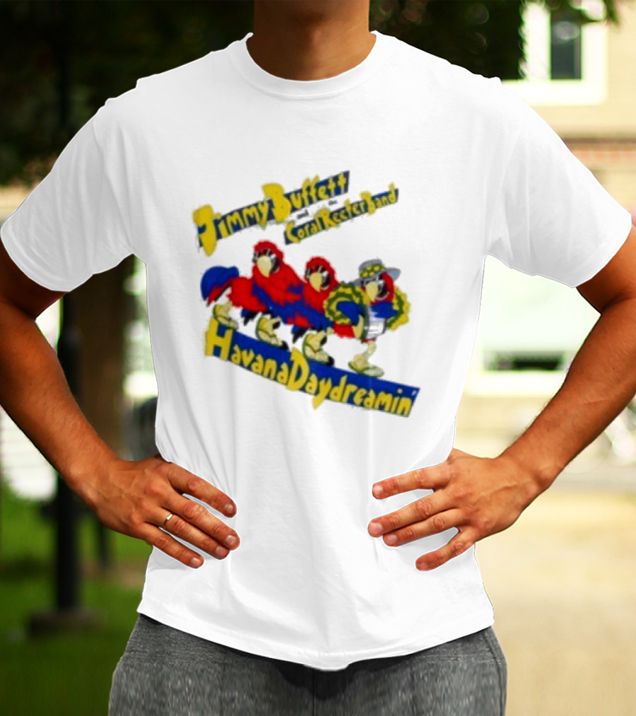 Jimmy Buffett Coral Reefer Band Havana Daydreamin Parrot 1997 Tour T-Shirt