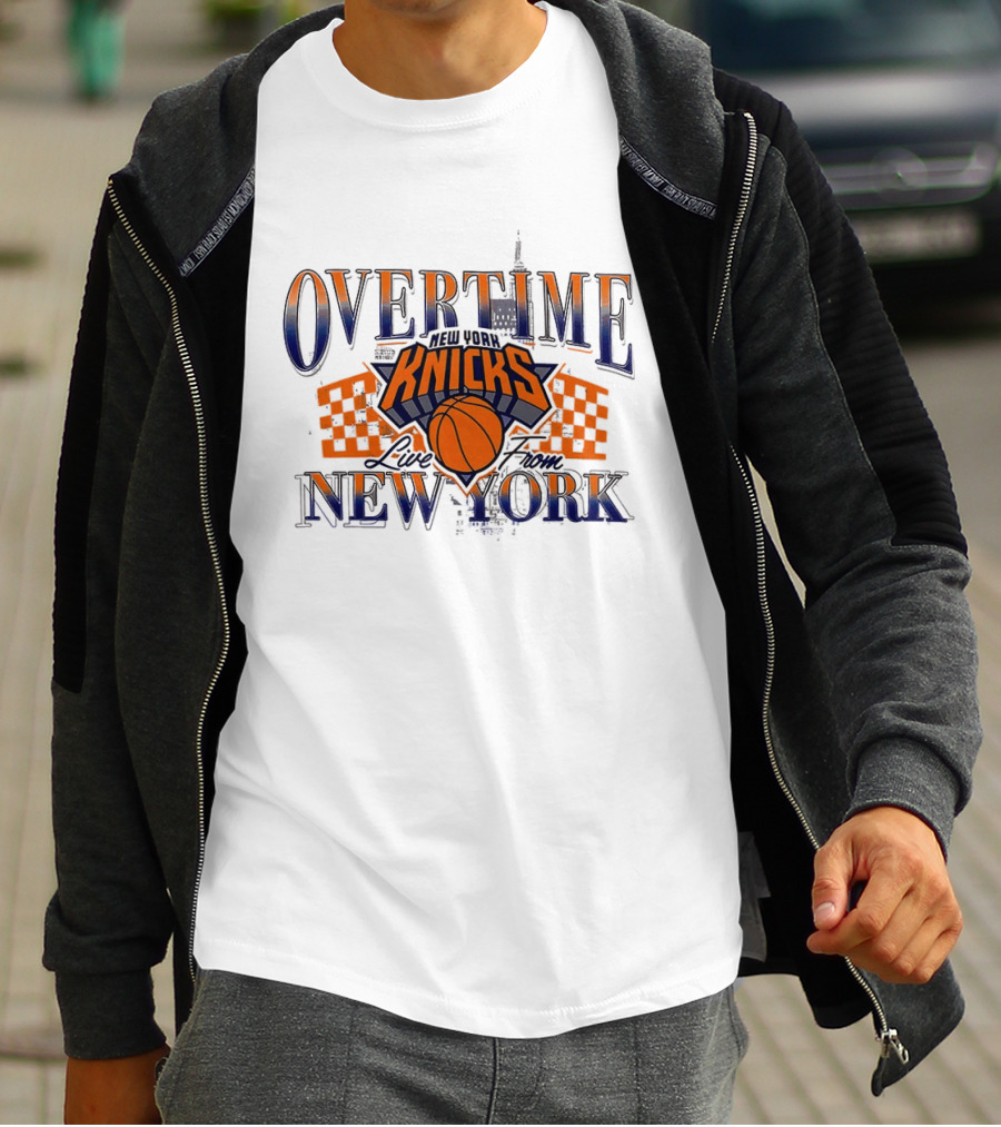 Overtime New York Knicks Live From New York Basketball T-Shirt
