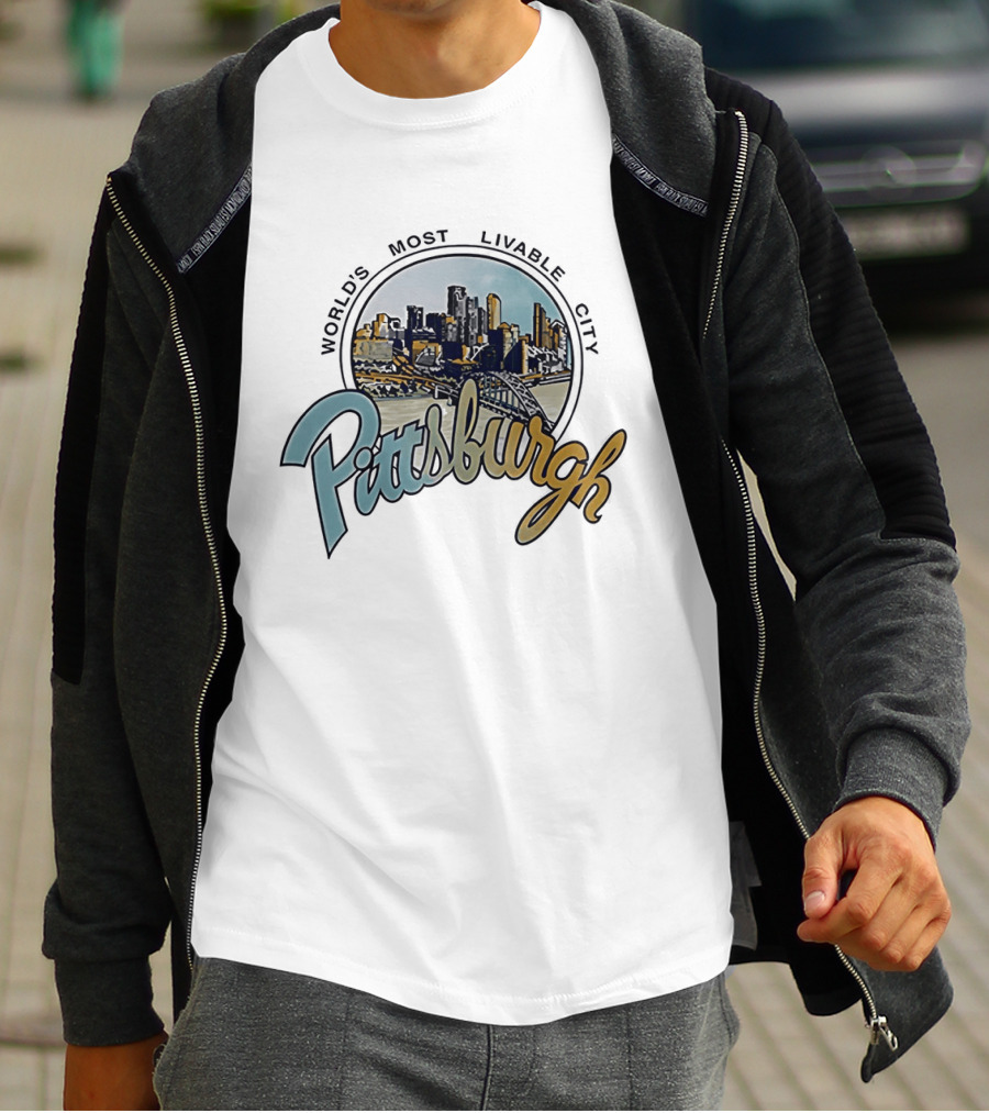 World's Most Livable City Pittsburgh Skyline T-Shirt