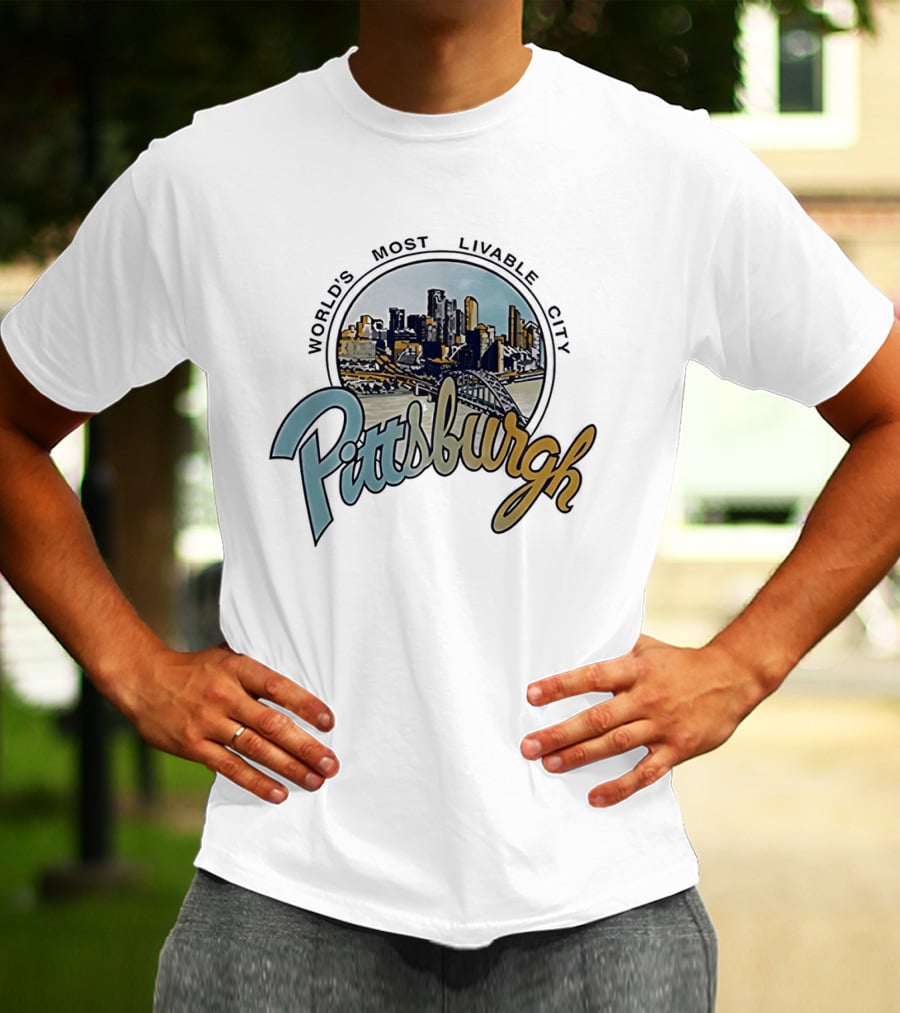 World's Most Livable City Pittsburgh Skyline T-Shirt