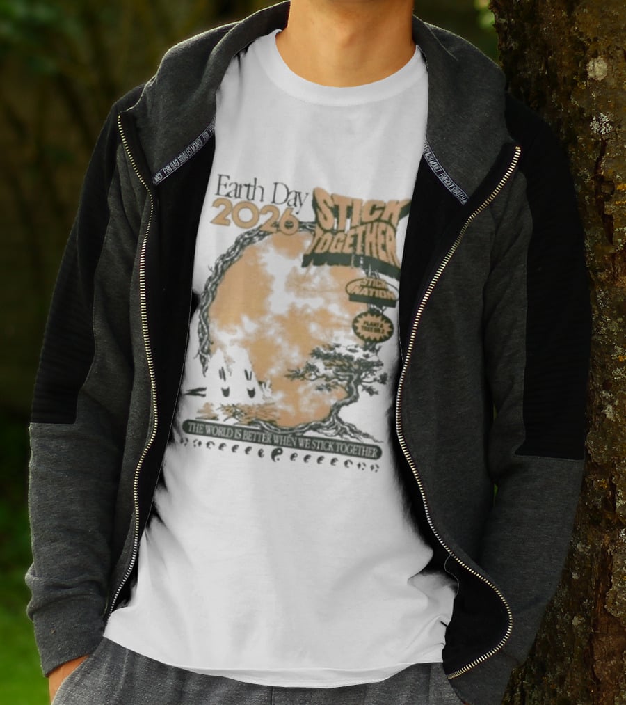 Earth Day 2026 Stick Together Save Animals Power Protection T-Shirt