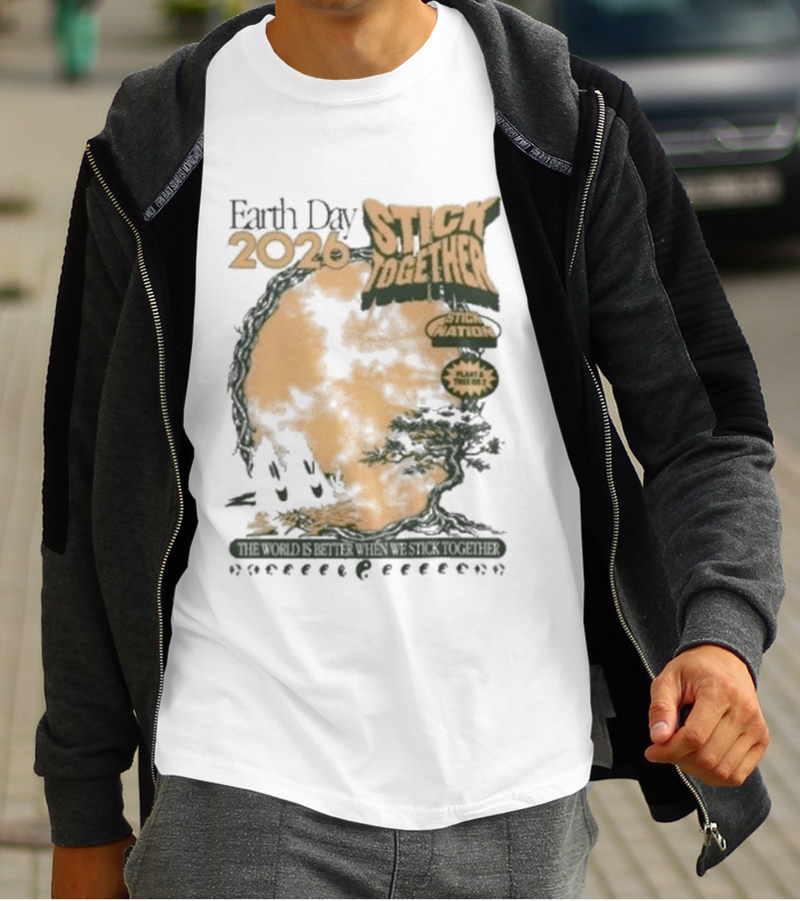 Earth Day 2026 Stick Together Save Animals Power Protection T-Shirt