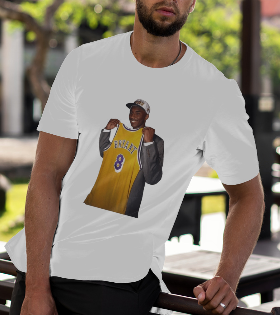 Bryant 8 Lakers Jersey Iconic Kobe Image T-Shirt