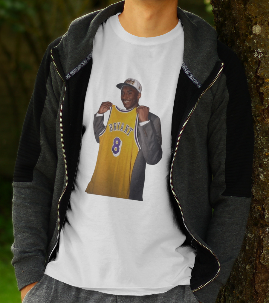 Bryant 8 Lakers Jersey Iconic Kobe Image T-Shirt