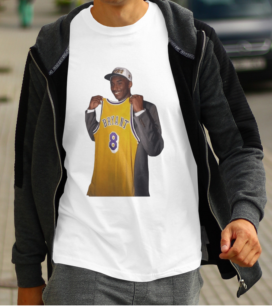 Bryant 8 Lakers Jersey Iconic Kobe Image T-Shirt
