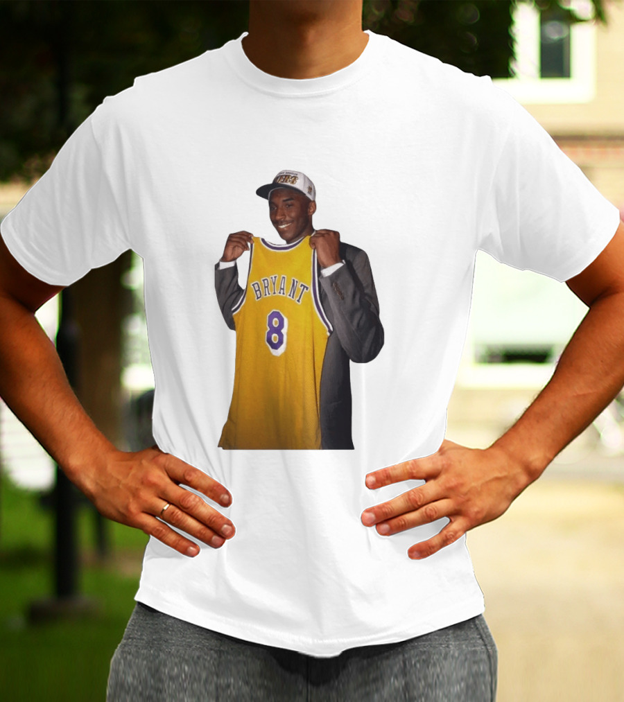 Bryant 8 Lakers Jersey Iconic Kobe Image T-Shirt