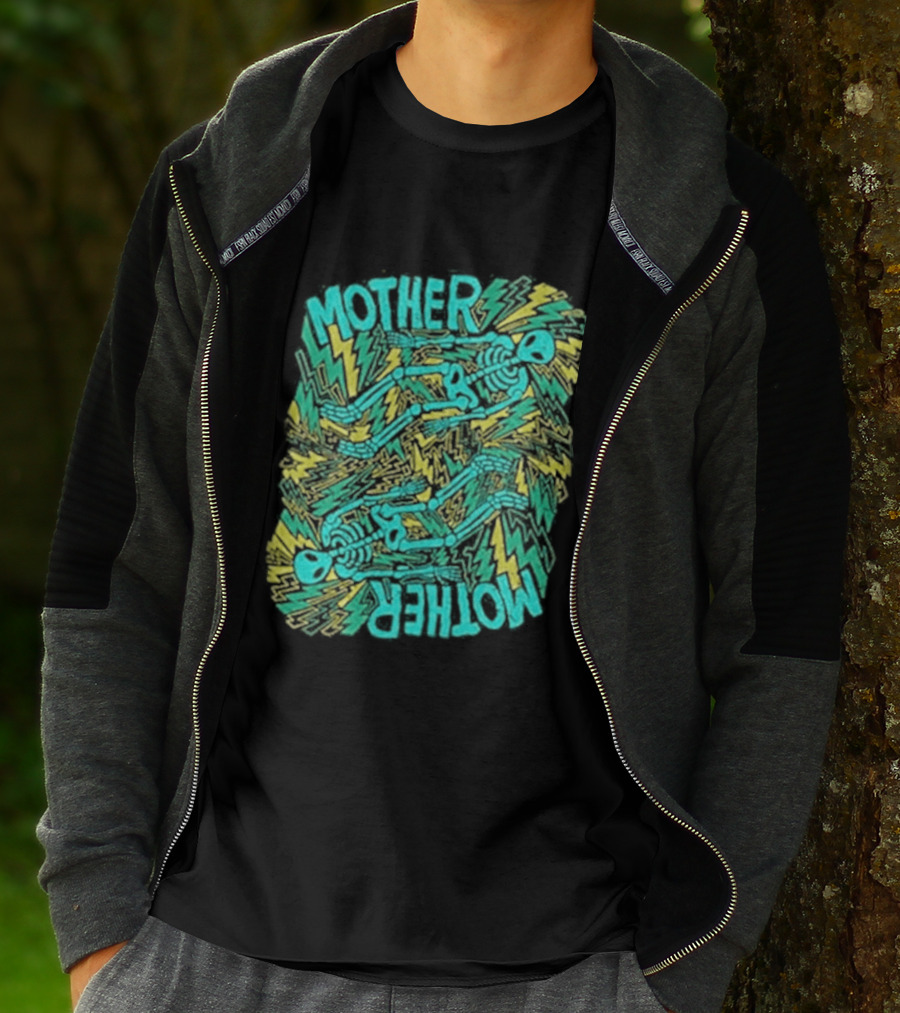 Mother Mother Grief Chapter Au Tour Lightning Figures And Neon T-Shirt