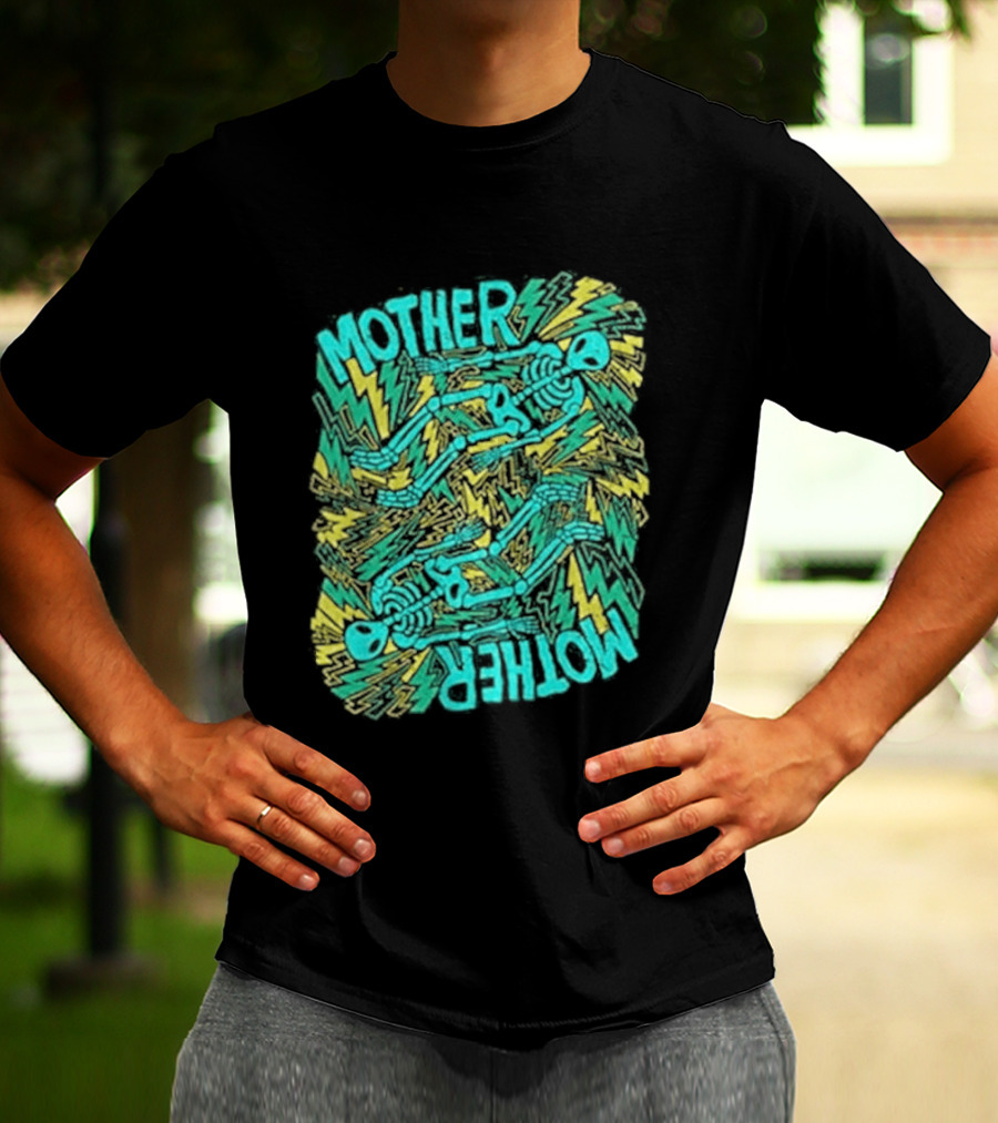 Mother Mother Grief Chapter Au Tour Lightning Figures And Neon T-Shirt