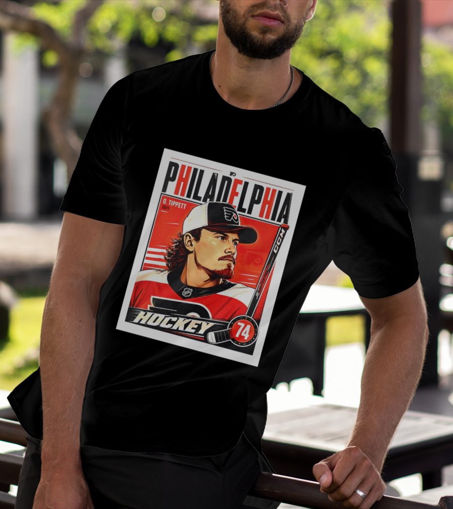 Owen Tippett 74 Philadelphia Flyers Hockey Vintage Style 2025 T-Shirt