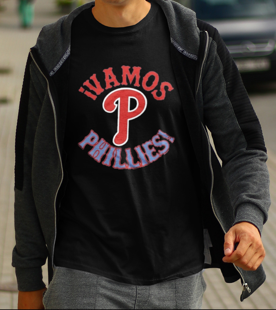 Philadelphia Phillies MLB Vamos Phillies Enthusiastic Team Spirit T-Shirt