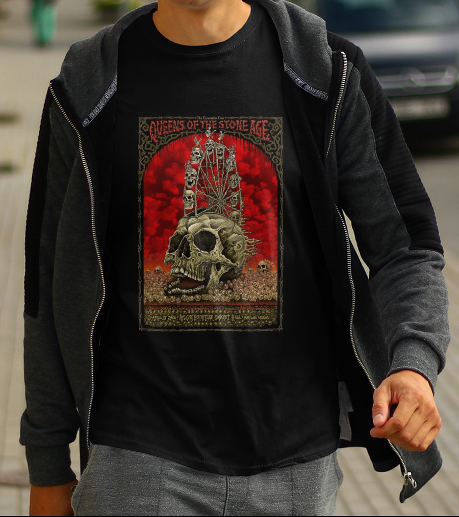Queens Of The Stone Age The Catacombs Tour Arlene Schnitzer Concert Hall Portland April 27 2026 T-Shirt