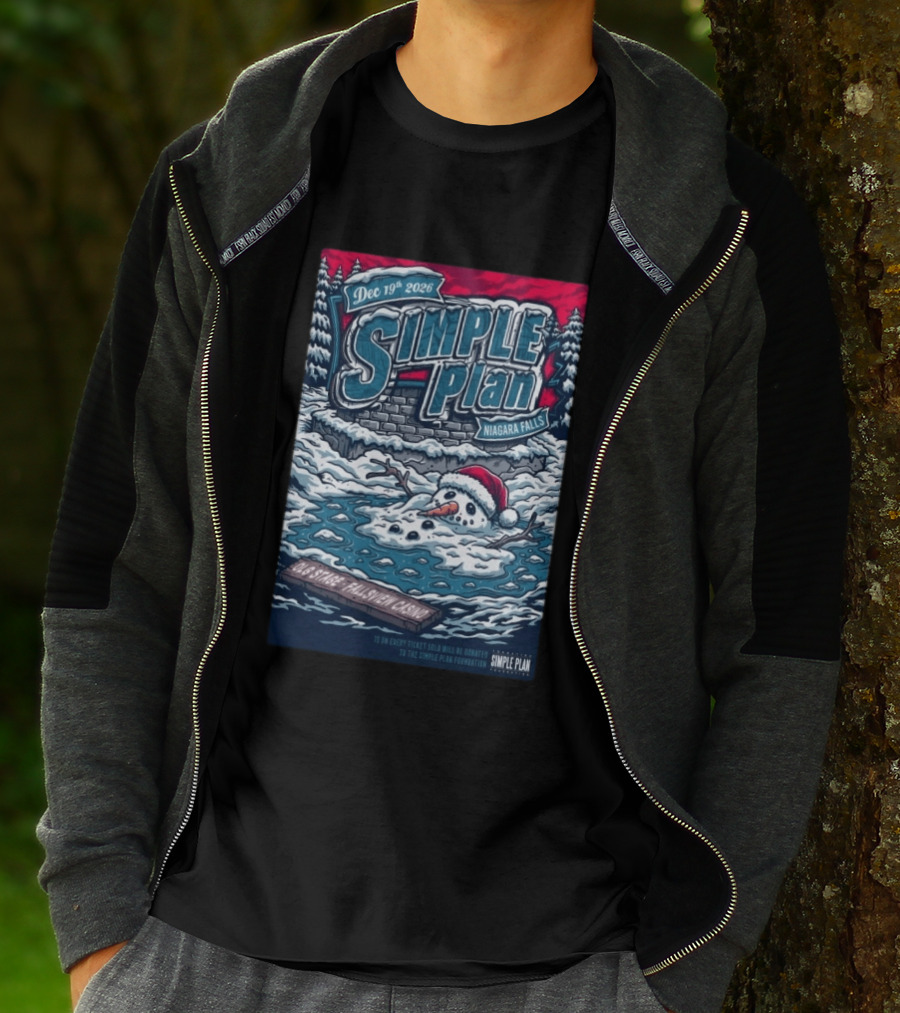Dec 19 2026 Simple Plan Niagara Falls Frosted Holiday Show T-Shirt