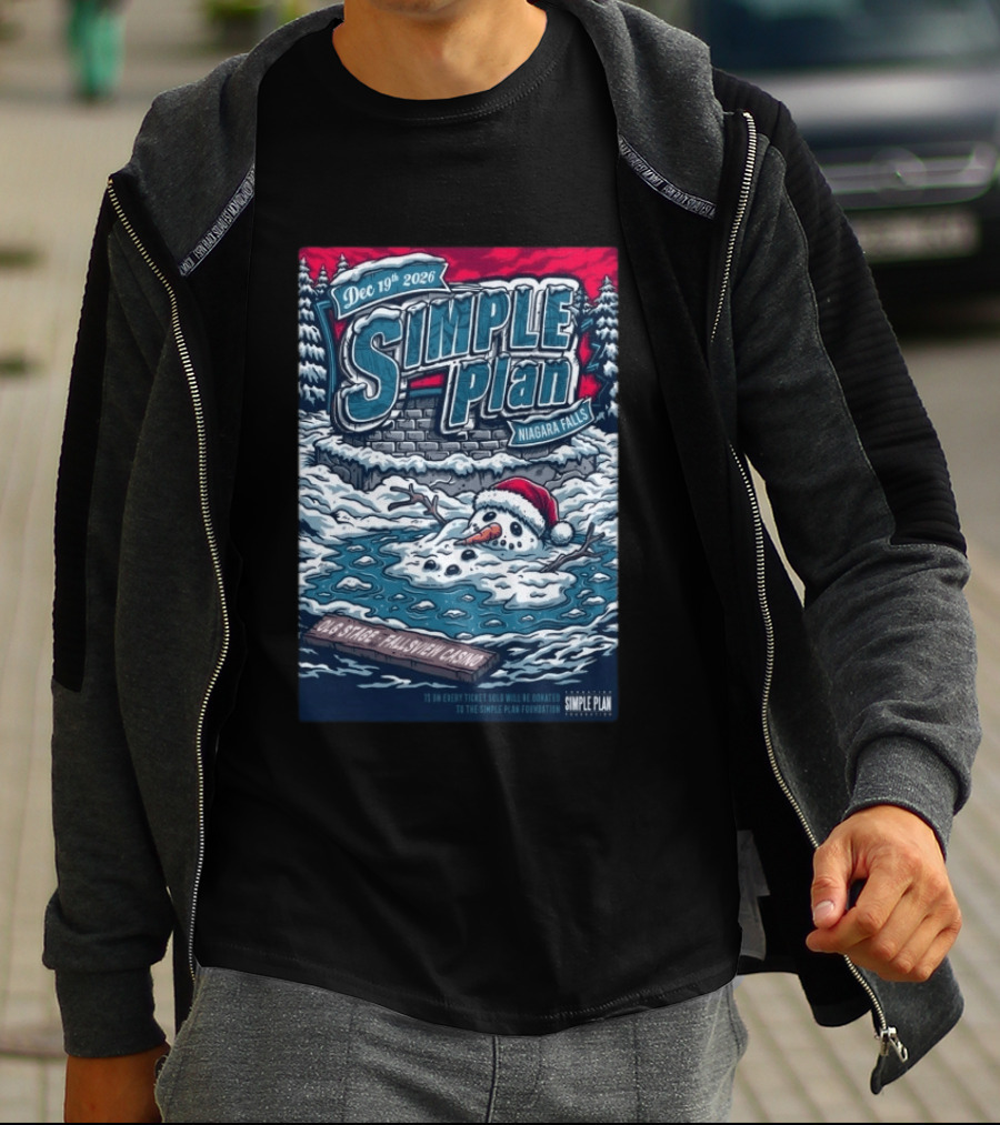 Dec 19 2026 Simple Plan Niagara Falls Frosted Holiday Show T-Shirt