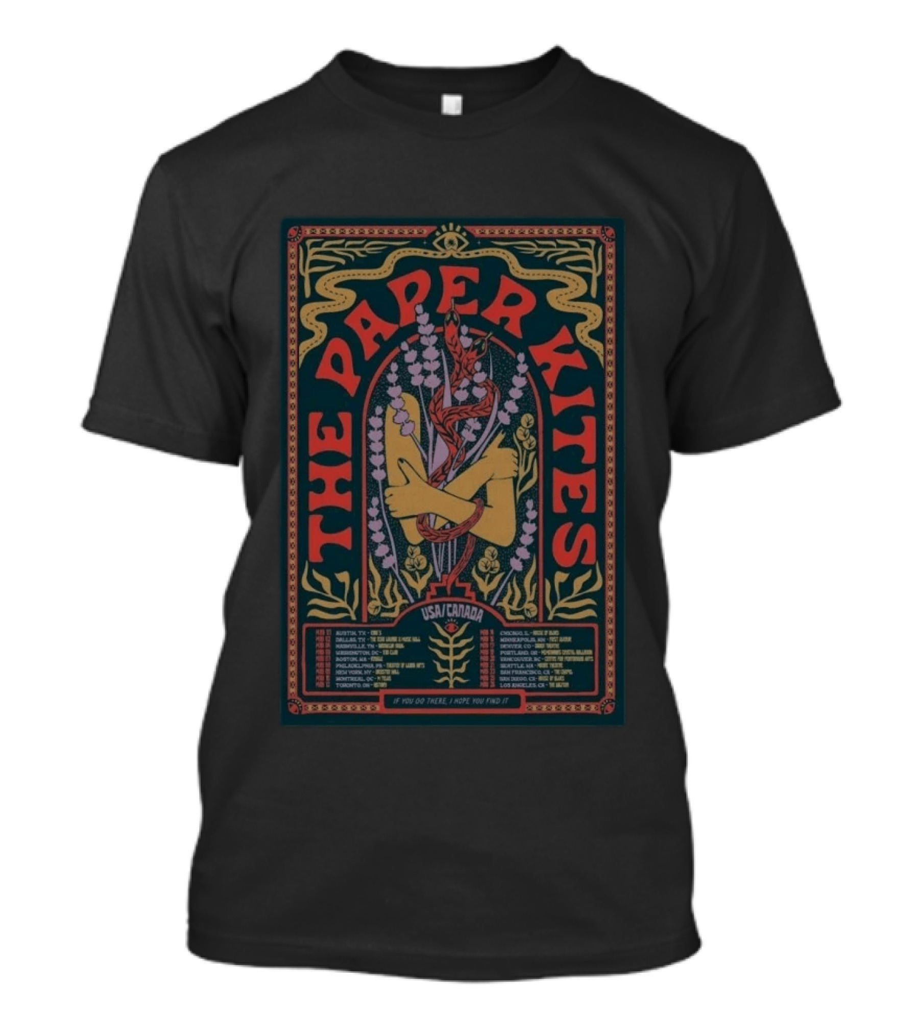The Paper Kites USA Canada Tour 2026 If You Go There I Hope You Find It T-Shirt