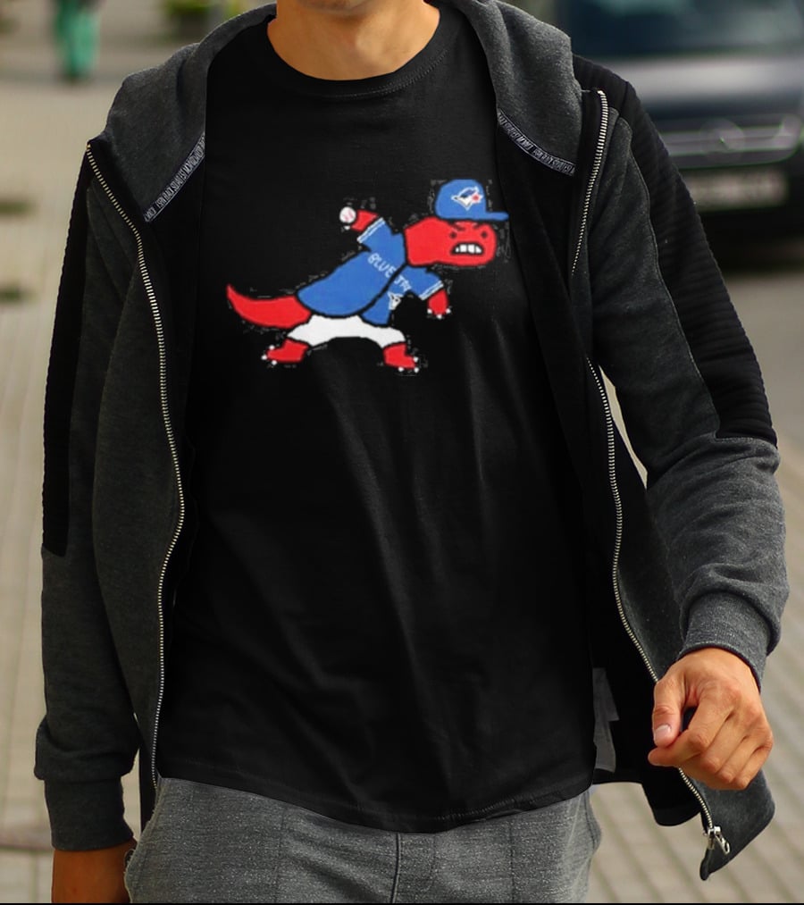 Toronto Blue Jays Raptors Collaboration Paint Style Sports Fan T-Shirt