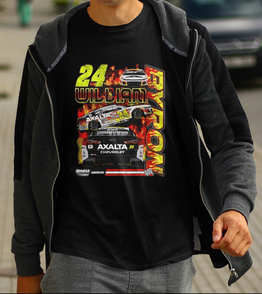 William Byron 24 Axalta Chevrolet Flames Racing Hendrick Motorsports T-Shirt