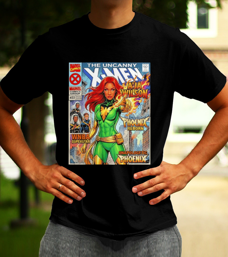 The Uncanny X Men A'Ja Wilson Phoenix Reborn WNBA Superstar Unapologetic Phoenix Comic T-Shirt