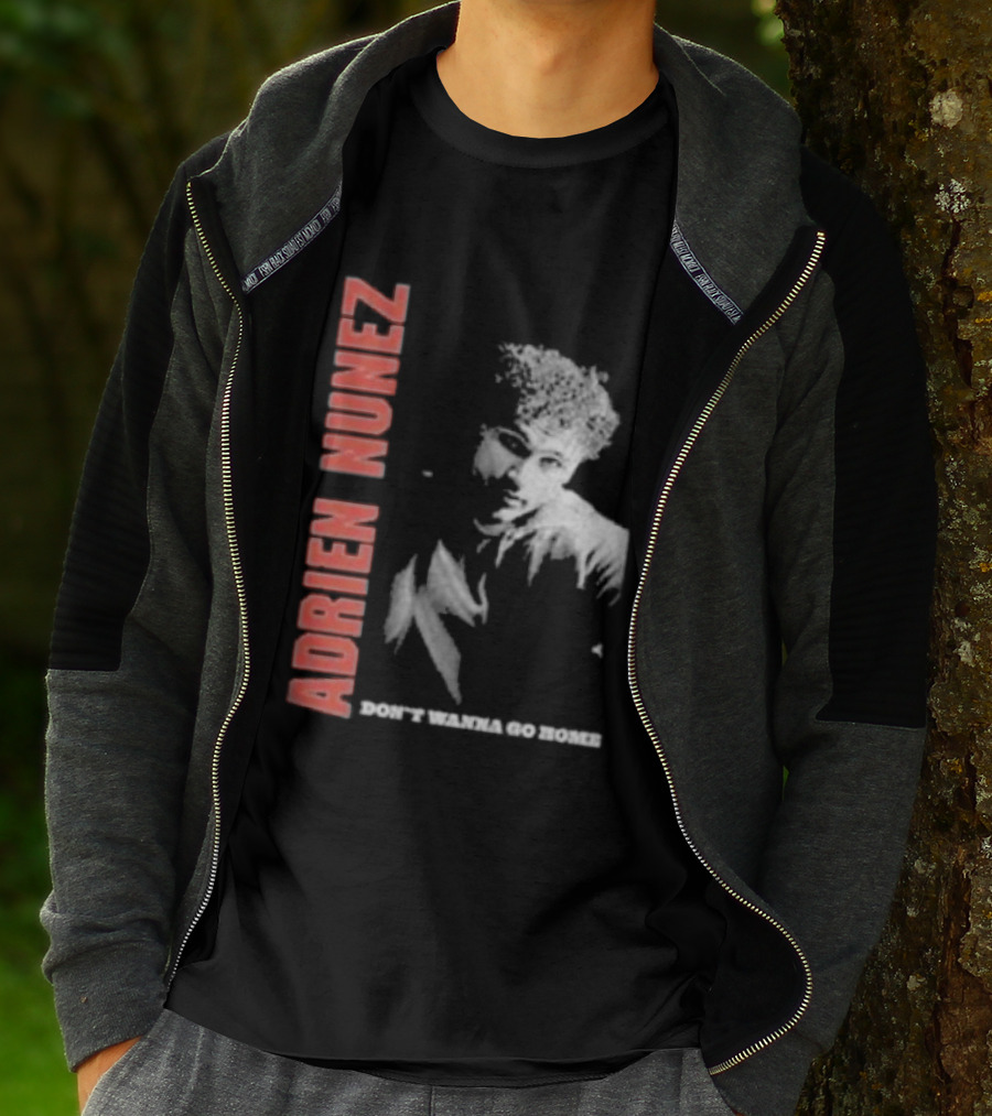 Adrien Nunez Don't Wanna Go Home Tour 2025 Bold Typographic Style Image T-Shirt